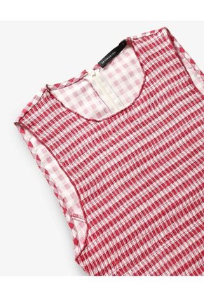 Vestido Mini Ajustado Cuadros Para Mujer Rojo Seven Seven