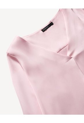 Blusa Cuello V Mangas Ajustables  Para Mujer Rosado Seven Seven