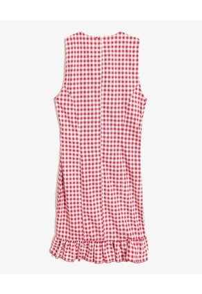 Vestido Mini Ajustado Cuadros Para Mujer Rojo Seven Seven