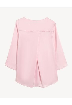Blusa Cuello V Mangas Ajustables  Para Mujer Rosado Seven Seven