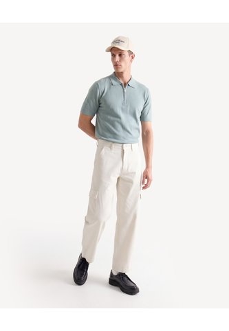 Polo Tricot Cuello Zipper  Para Hombre Verde Seven Seven Seven Seven