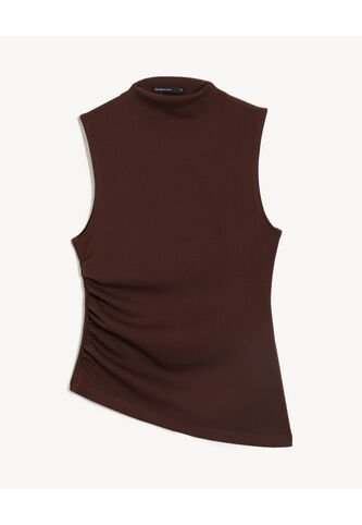 Camiseta Corta Manga Sisa  Para Mujer Café Seven Seven Seven Seven