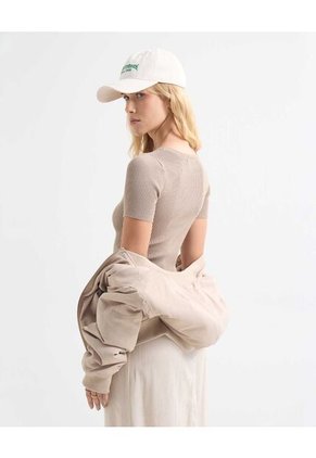 Camiseta Para Mujer Manga Corta Color Arena Marca Seven Seven #28096164