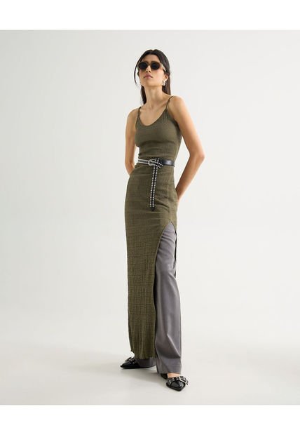 Vestido Para Mujer M/Sisa Largo Color Verde Marca Seven Seven #28171385