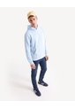 Buzo Hoodie Pesado Bolsillo Canguro  Para Hombre Celeste Seven Seven de Seven Seven