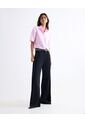 Camisa Cropped Rayas Manga Corta  Para Mujer Rosado Seven Seven de Seven Seven