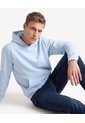 Buzo Hoodie Pesado Bolsillo Canguro  Para Hombre Celeste Seven Seven de Seven Seven