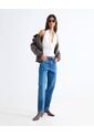 Jean Mom Con Desgastes  Para Mujer Azul Seven Seven de Seven Seven