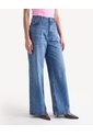 Jean Wide Leg Tiro Medio  Para Mujer Azul Seven Seven de Seven Seven