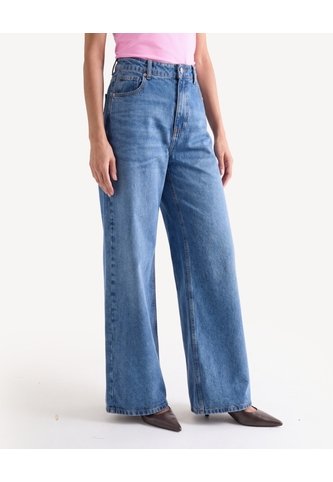 Jean Wide Leg Tiro Medio  Para Mujer Azul Seven Seven Seven Seven