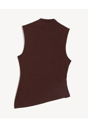 Camiseta Corta Manga Sisa  Para Mujer Café Seven Seven