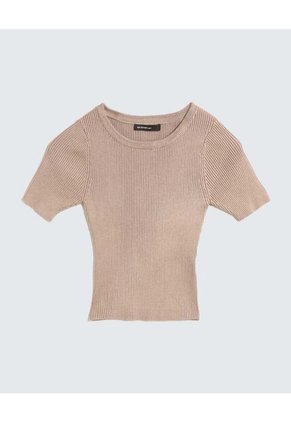 Camiseta Para Mujer Manga Corta Color Arena Marca Seven Seven #28096164