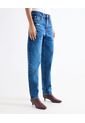 Jean Mom Con Desgastes  Para Mujer Azul Seven Seven de Seven Seven