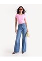 Jean Wide Leg Tiro Medio  Para Mujer Azul Seven Seven de Seven Seven