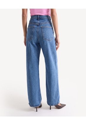 Jean Wide Leg Tiro Medio  Para Mujer Azul Seven Seven