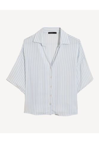 Blusa Camisera Holgada  Para Mujer Celeste Seven Seven Seven Seven