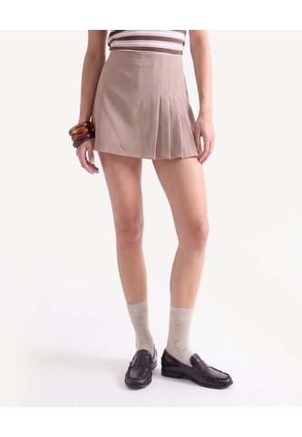 Falda Short Con Prenses  Para Mujer Taupe Seven Seven Seven Seven