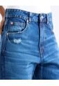 Jean Mom Con Desgastes  Para Mujer Azul Seven Seven de Seven Seven