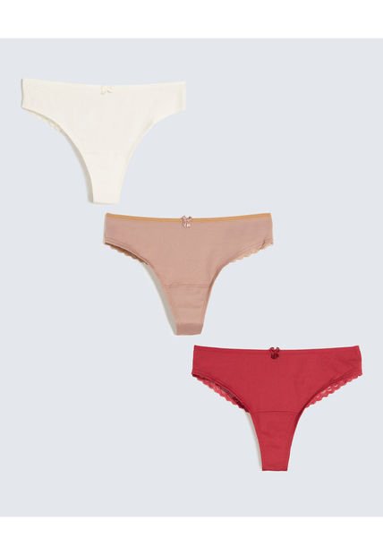 Panty Para Mujer Tanga Color Rojo Marca Seven Seven #28800103