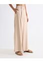 Pantalón Sastrero Encauchado  Para Mujer Beige Seven Seven de Seven Seven