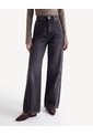 Jean Wide Leg Ruedo Desbaratado  Para Mujer Negro Seven Seven de Seven Seven