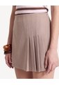 Falda Short Con Prenses  Para Mujer Taupe Seven Seven de Seven Seven