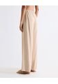 Pantalón Sastrero Encauchado  Para Mujer Beige Seven Seven de Seven Seven