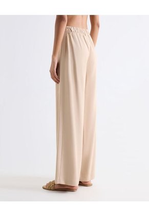 Pantalón Sastrero Encauchado Para Mujer Beige Seven Seven