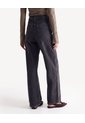 Jean Wide Leg Ruedo Desbaratado  Para Mujer Negro Seven Seven de Seven Seven