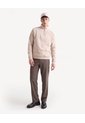 Buzo Boxy Cuello Alto Halfzipper  Para Hombre Beige Seven Seven de Seven Seven