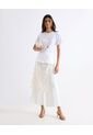 Pantalón Culotte Con Pinzas  Para Mujer Blanco Seven Seven de Seven Seven