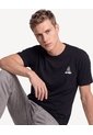 Camiseta Estampada Frontal Y Posterior  Para Hombre Negro Seven Seven de Seven Seven
