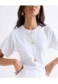 Camiseta Con Drapeado Lateral  Para Mujer Blanco Seven Seven de Seven Seven