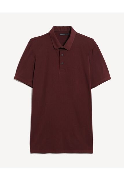 Polo Tejido Regular Fit  Para Hombre Vino Seven Seven