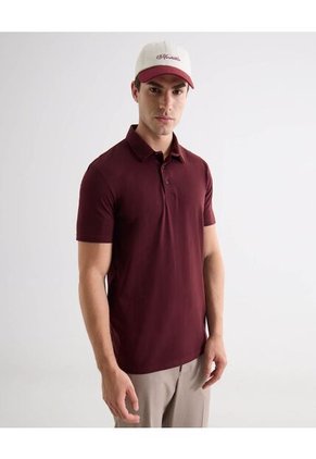 Polo Tejido Regular Fit  Para Hombre Vino Seven Seven