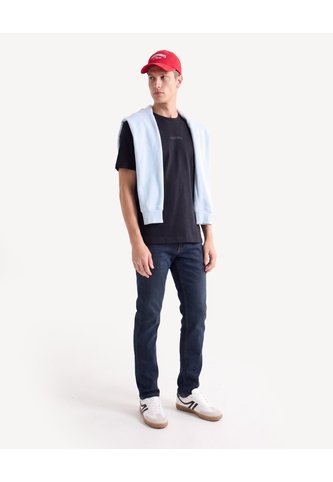Camiseta Con Estampado Cuello Redondo  Para Hombre Negro Seven Seven Seven Seven