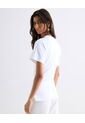 Camiseta Con Drapeado Lateral  Para Mujer Blanco Seven Seven de Seven Seven