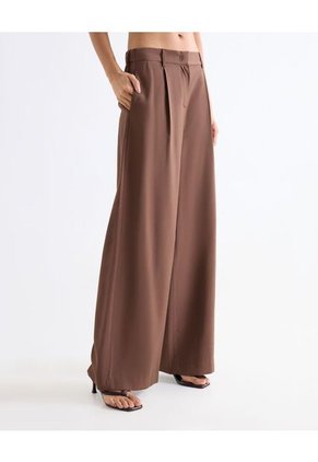 Pantalón Sastrero Encauchado  Para Mujer Taupe Seven Seven