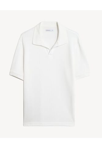 Camisa Polo Regular Fit Texturizada  Para Hombre Blanco Seven Seven Seven Seven
