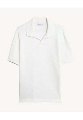 Camisa Polo Regular Fit Texturizada Para Hombre Blanco Seven Seven