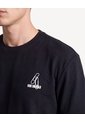 Camiseta Estampada Frontal Y Posterior  Para Hombre Negro Seven Seven de Seven Seven