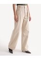 Jean Wide Leg Con Pinzas  Para Mujer Taupe Seven Seven de Seven Seven