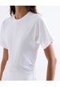 Camiseta Con Drapeado Lateral  Para Mujer Blanco Seven Seven de Seven Seven