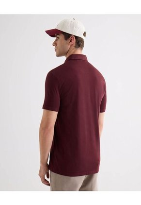 Polo Tejido Regular Fit  Para Hombre Vino Seven Seven