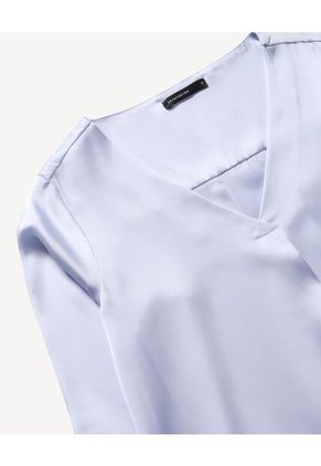 Blusa Cuello V Mangas Ajustables  Para Mujer Café Seven Seven