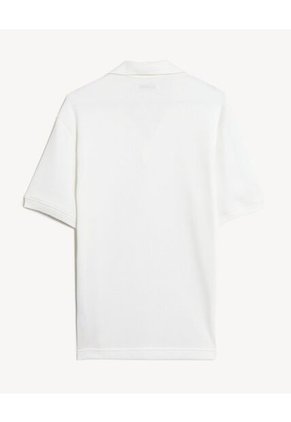 Camisa Polo Regular Fit Texturizada Para Hombre Blanco Seven Seven
