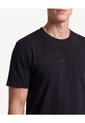 Camiseta Con Estampado Cuello Redondo Para Hombre Negro Seven Seven