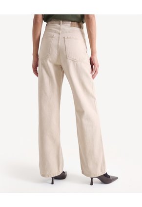 Jean Wide Leg Con Pinzas  Para Mujer Taupe Seven Seven
