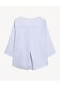 Blusa Cuello V Mangas Ajustables  Para Mujer Café Seven Seven de Seven Seven
