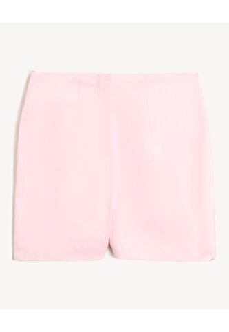 Short Tiro Alto Con Pinzas  Para Mujer Rosado Seven Seven Seven Seven